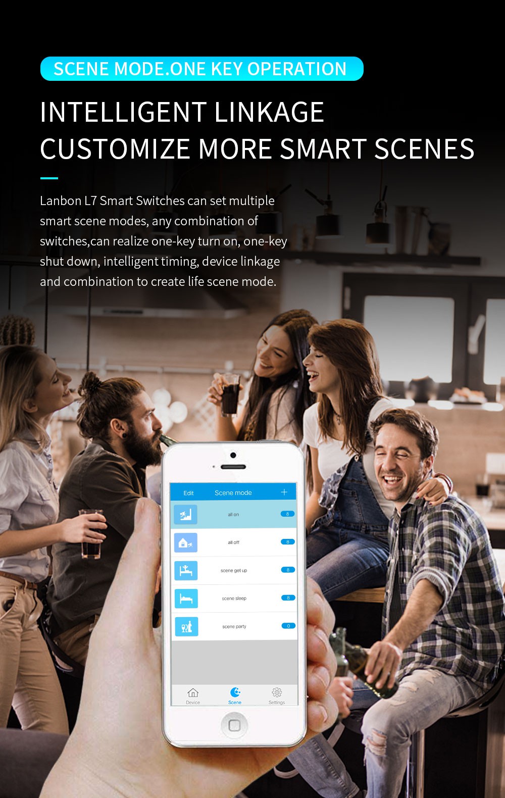 LANBON Color Switch WI-FI ZIGBEE Smart Switch L7-HS 09 LANBON Color Switch WI-FI ZIGBEE Smart Switch L7-HS 09