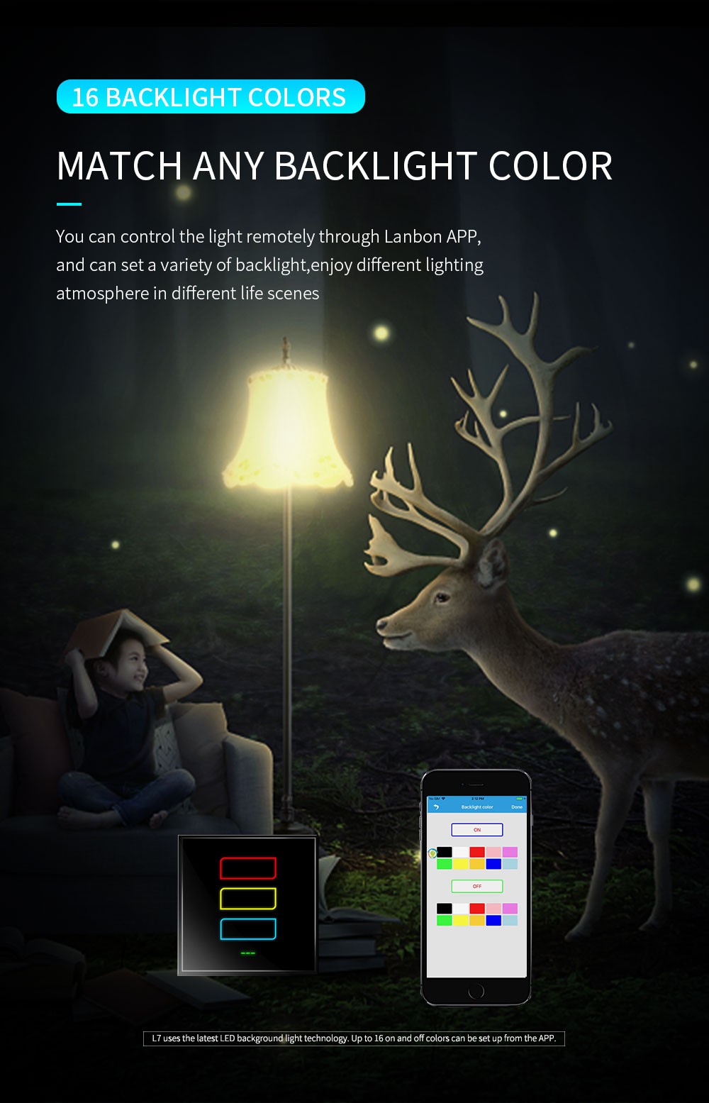 LANBON Color Switch WI-FI ZIGBEE Smart Switch L7-HS 11 LANBON Color Switch WI-FI ZIGBEE Smart Switch L7-HS 11