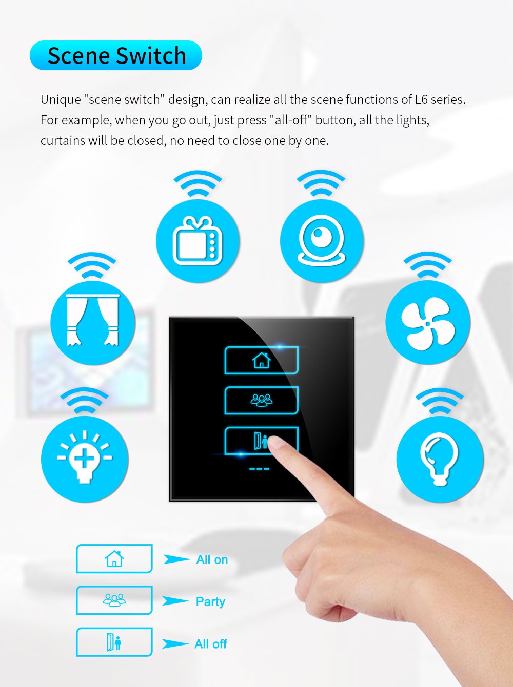 LANBON Color Switch wifiZigbee Smart Scene Switch L7-HE 02 LANBON Color Switch wifiZigbee Smart Scene Switch L7-HE 02